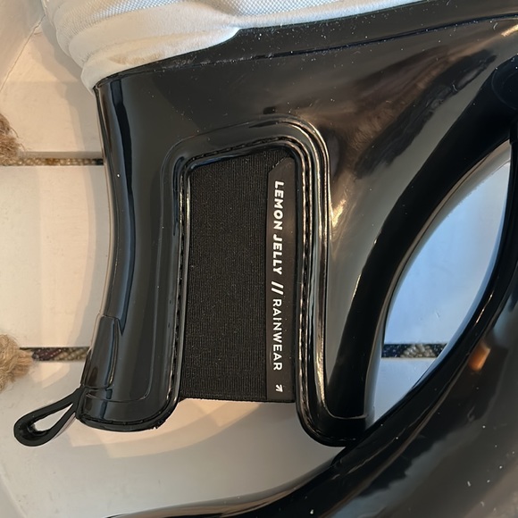 LEMON JELLY black and white rain boots size 36 (US 6) - Picture 9 of 13